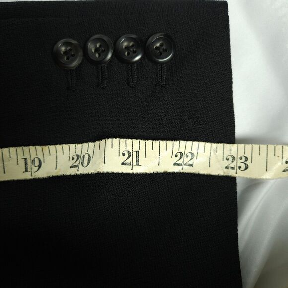 Oxxford Clothes Mens 48L Black Three Button Double Vent Sports Coat Blazer - Picture 9 of 10